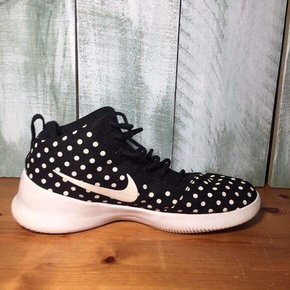 Nike Hyperfr3sh Premium Polka Dot Mens Shoes Size 8.5 Sneaker Black White 805898 - Picture 5 of 10
